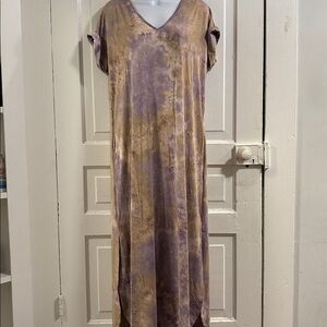 Ninexis Tie-Dye V-Neck Maxi Dress Size S